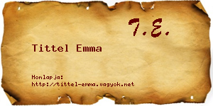 Tittel Emma névjegykártya