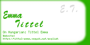 emma tittel business card